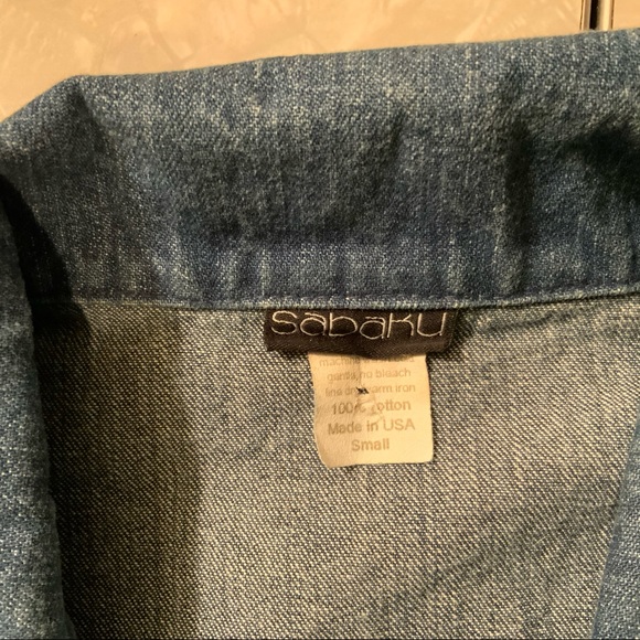 Denim Shirt/Jacket with Decorative “Concha” Style Buttons - Picture 9 of 9